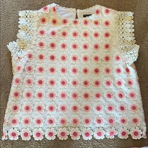 Floral Crochet Sleeveless Top